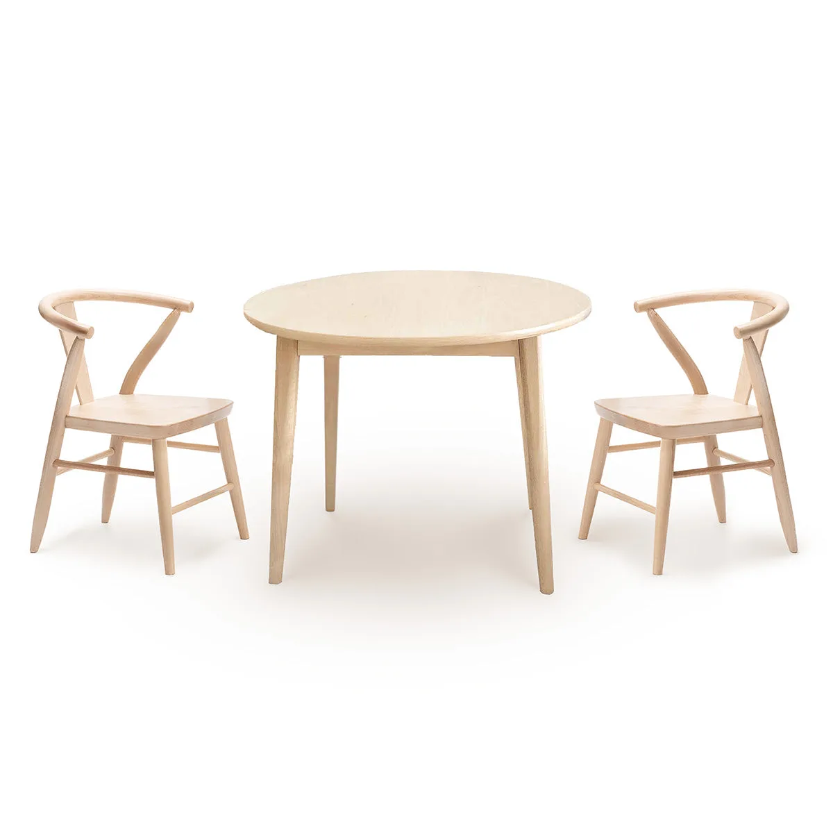 Set de mesa y sillas de juego de madera para niños, mesa redonda - Crescent