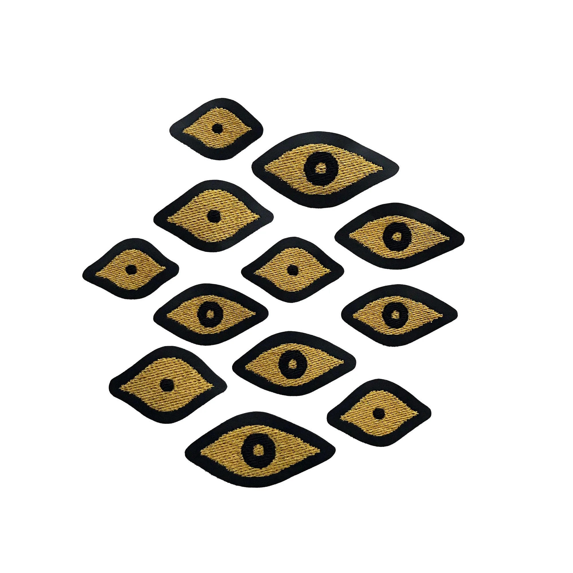 Extra Eyes gouden borduur opnaaiset patches