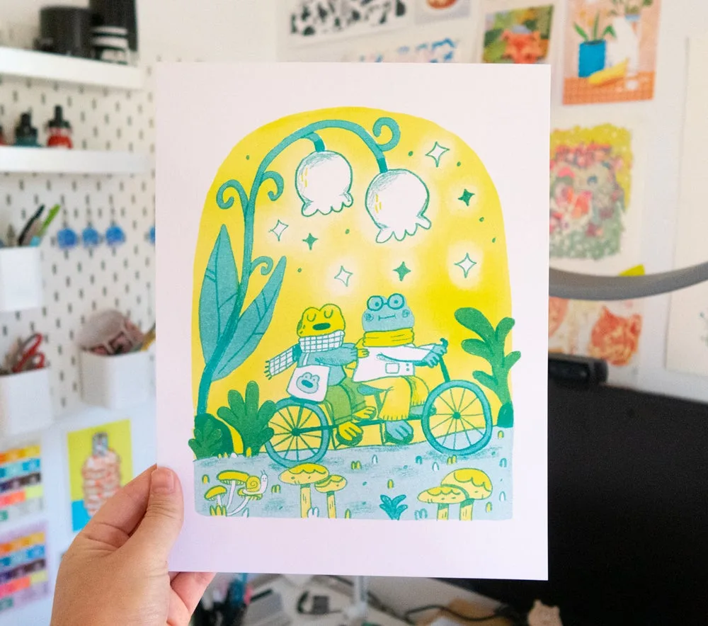 Frog & Toad Risograph Print
