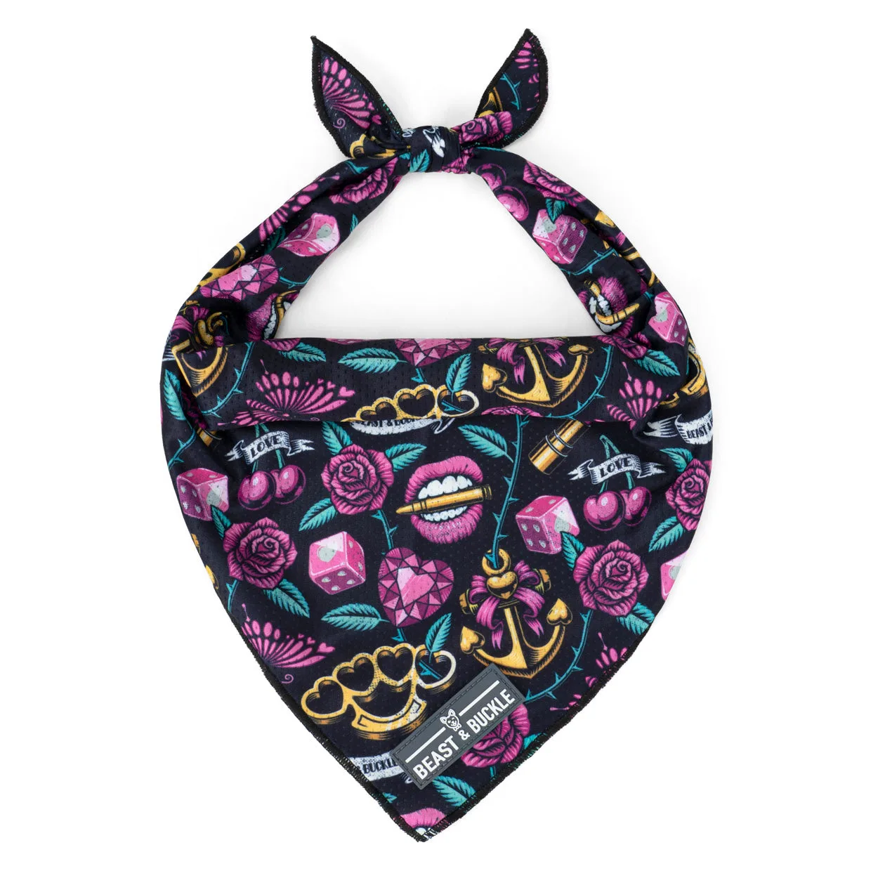 Bandana rafraîchissant pour chien Girly Tattoo