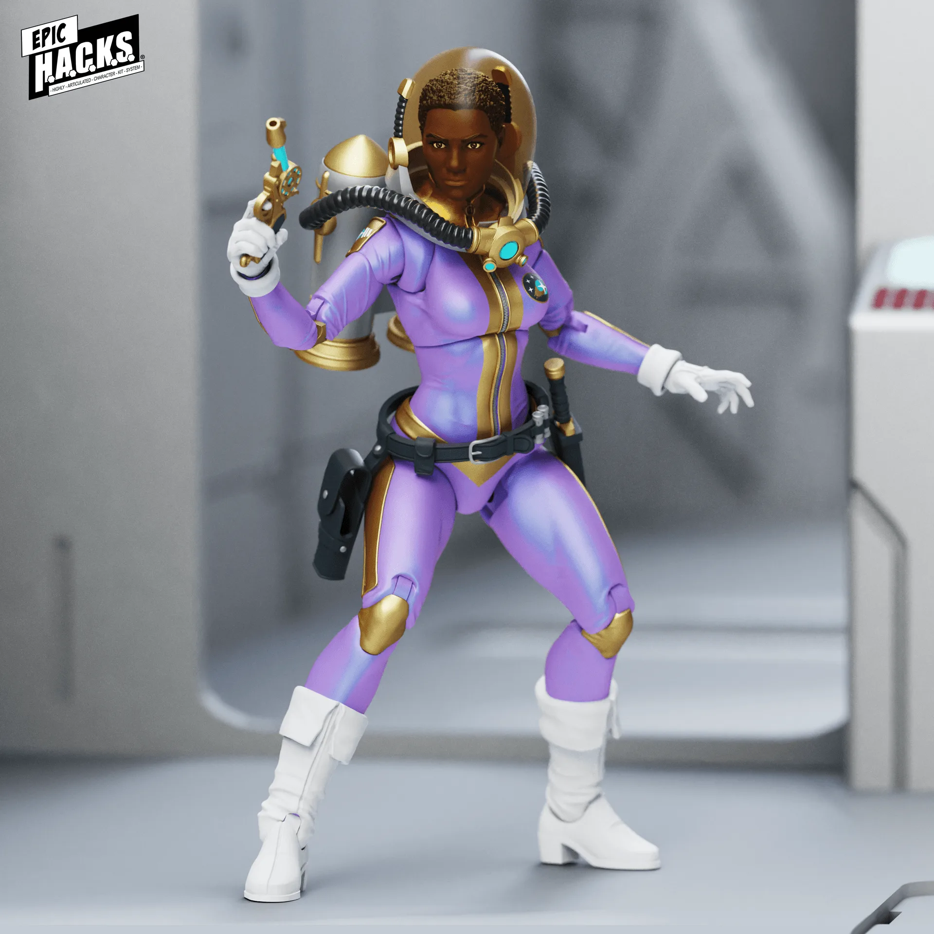Epic H.A.C.K.S. Core 1:12 Maßstab Actionfigur | Roxy London: Freiberufliche Friedenswächterin