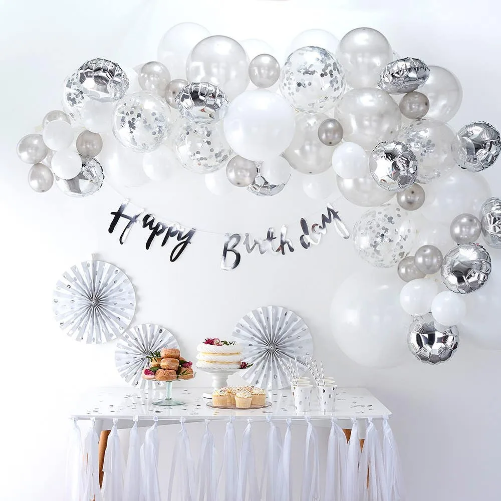 Balloon Arch Kit - Silver Arrangement