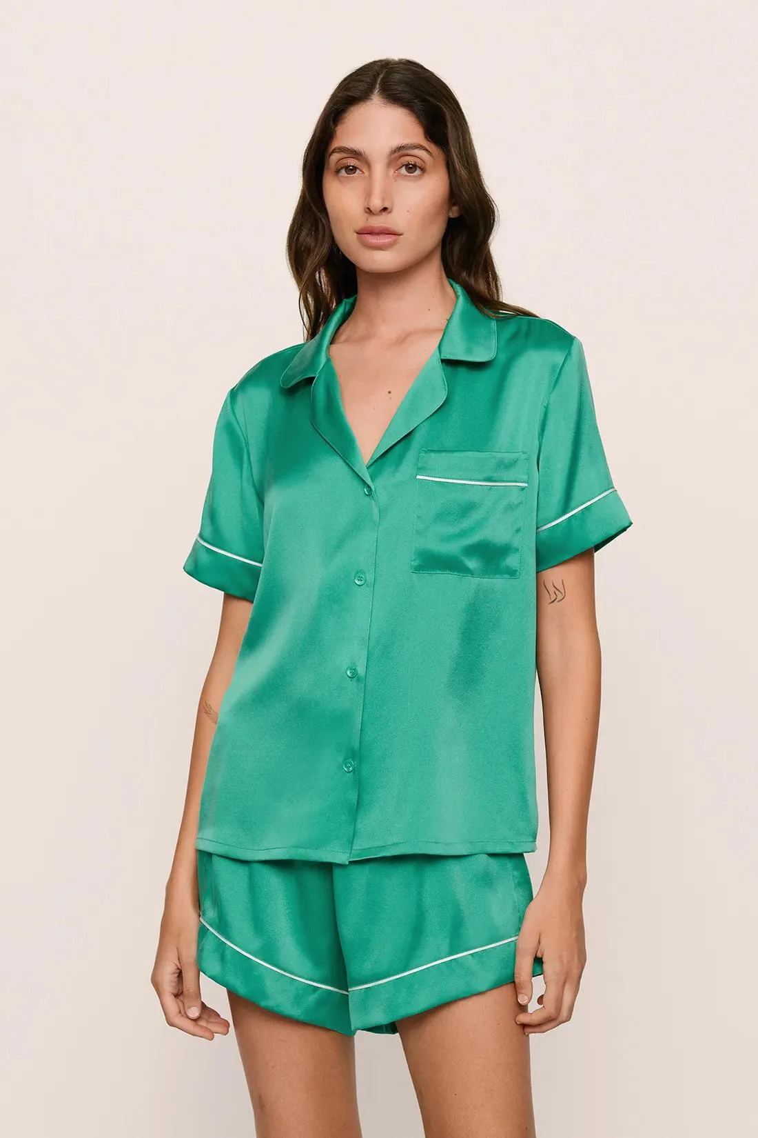 Inez Washable Silk Short PJ Set