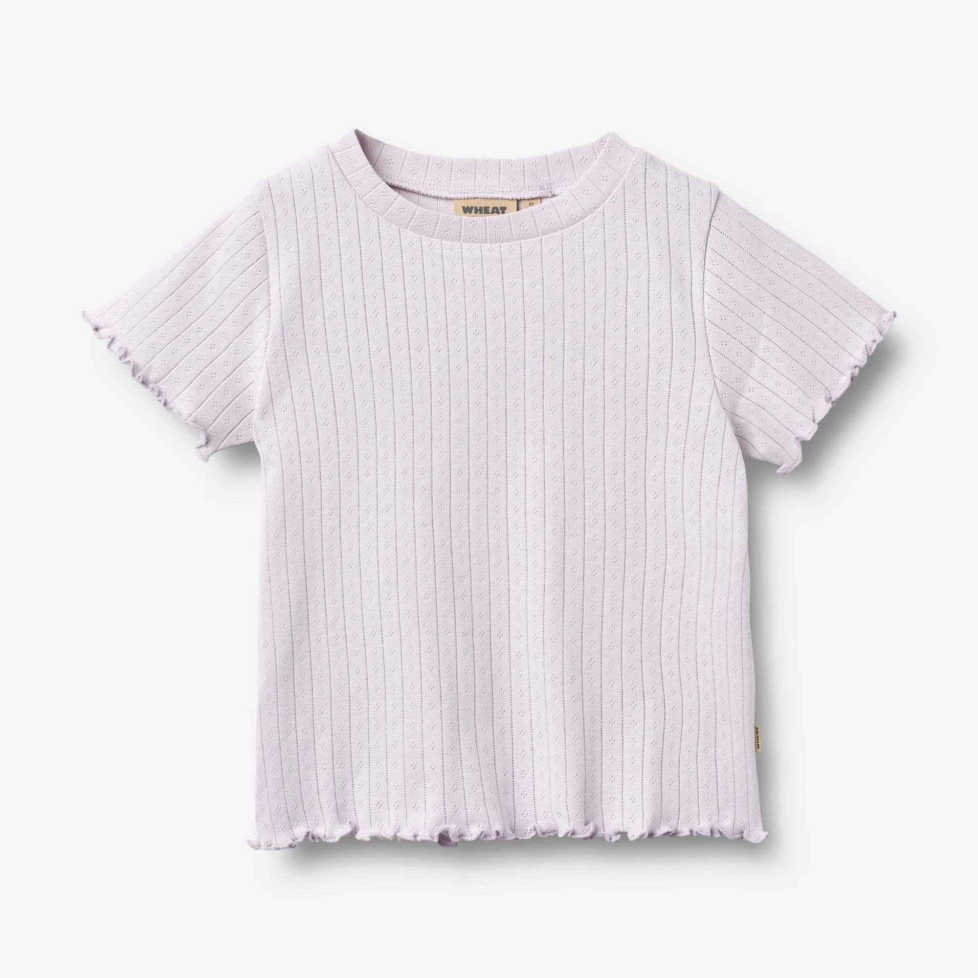 Kortærmet Rib T-shirt Irene - purple light