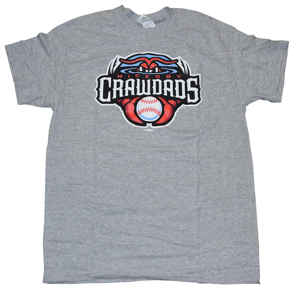 Camiseta primaria gris Hickory Crawdads