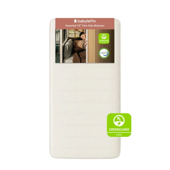 Babyletto Essential 7.5" Twin Kids Mattress (75"L x 38"W / 190.5cm x 98cm)