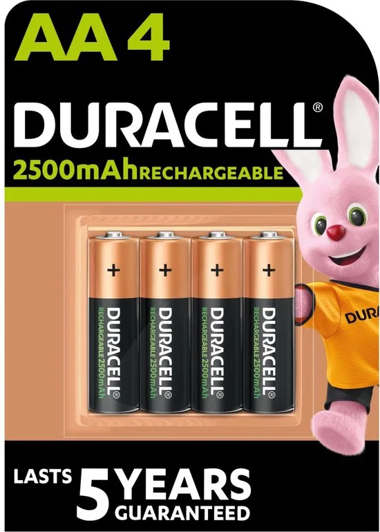 Duracell 2500mAh 4AA: Rechargeable for Camera Gear Performance