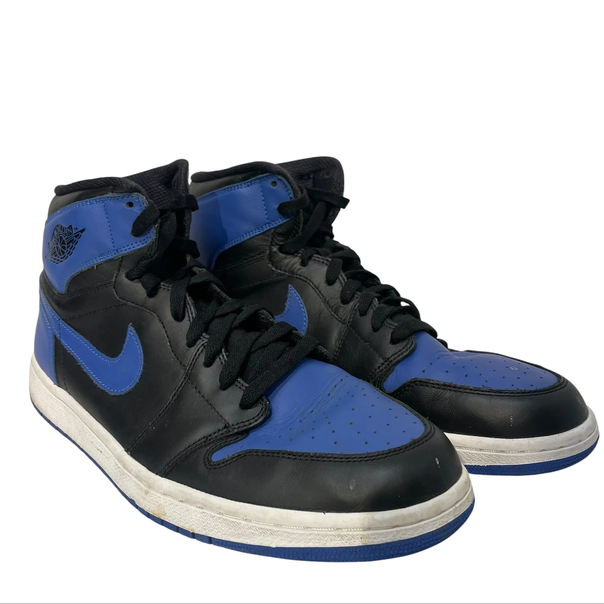 NIKE/AIR JORDAN 1 RETRO HIGH OG/Zapatillas altas/US 12/Border/Piel/AZUL/555088-085