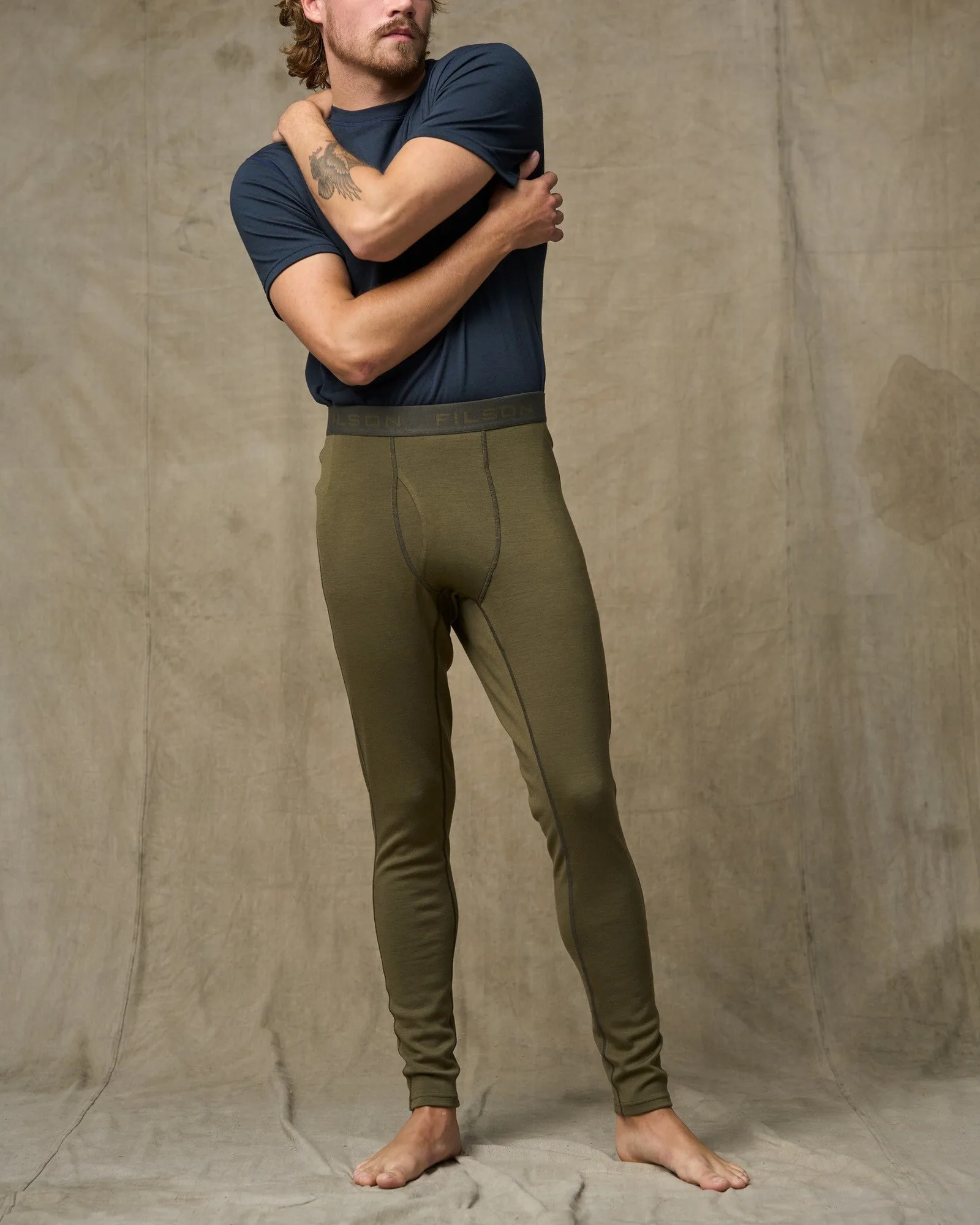 400g Merino Wool Bottoms - Dark Olive