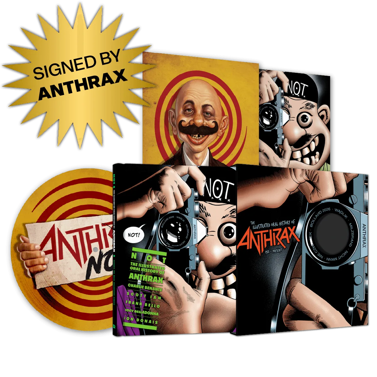 NOT: The Illustrated Oral History of Anthrax + Picture Disc Vinyl LP (Signed by Anthrax)