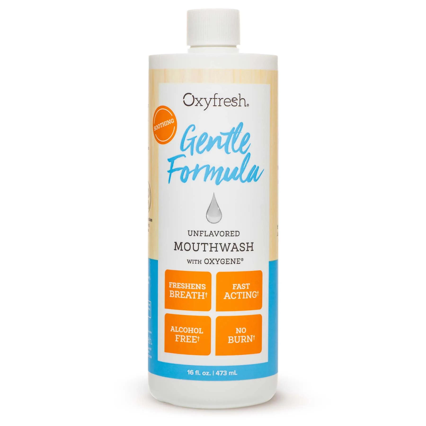 Gentle Formula Unflavored Fresh Breath Mouthwash | Fluoride Free