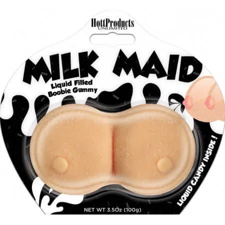 Cum Shots Milk Maid Liquid Filled Gummy Boobs 3.5 Oz