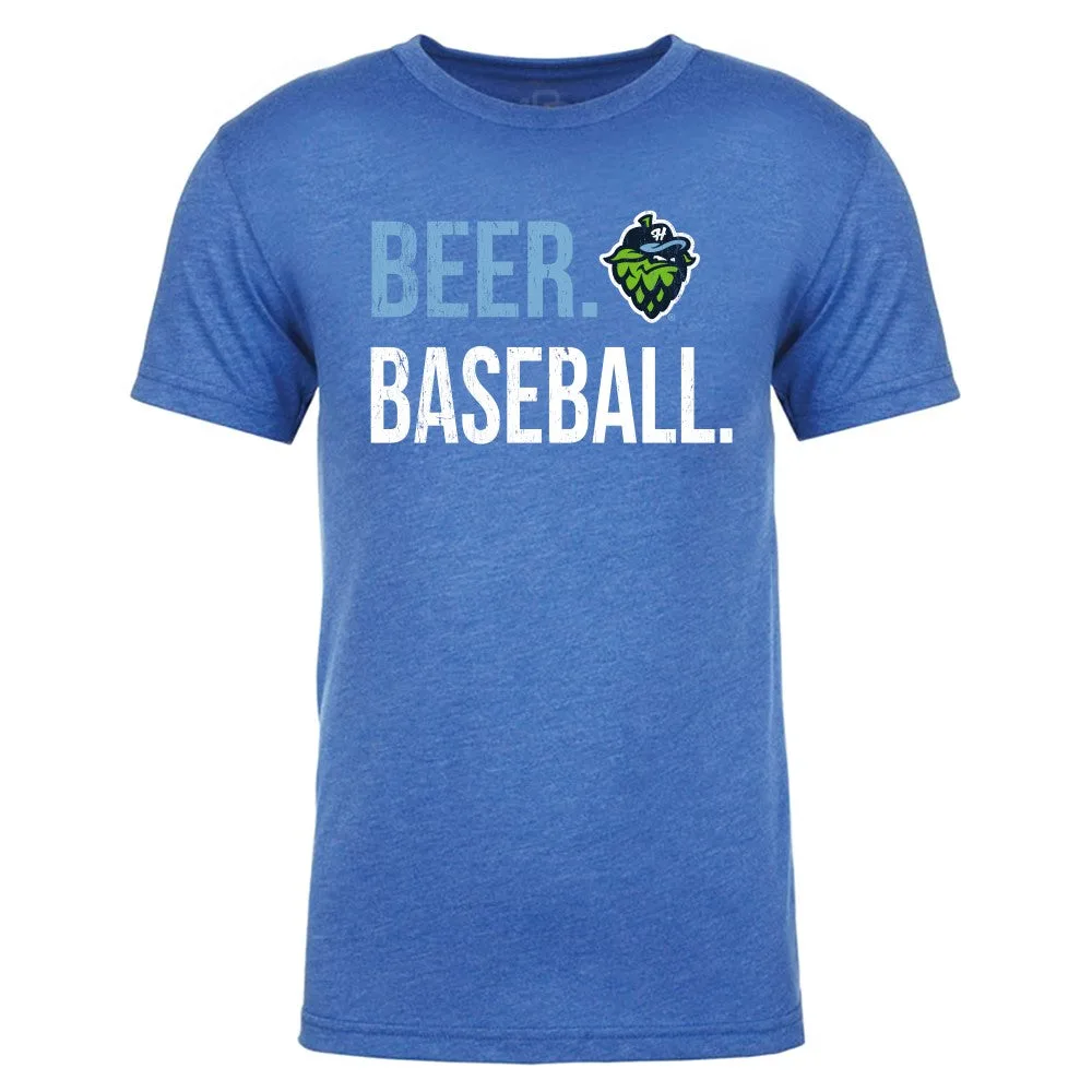 108 Stitches Beer. Baseball. Tee، هيلسبورو هوبس