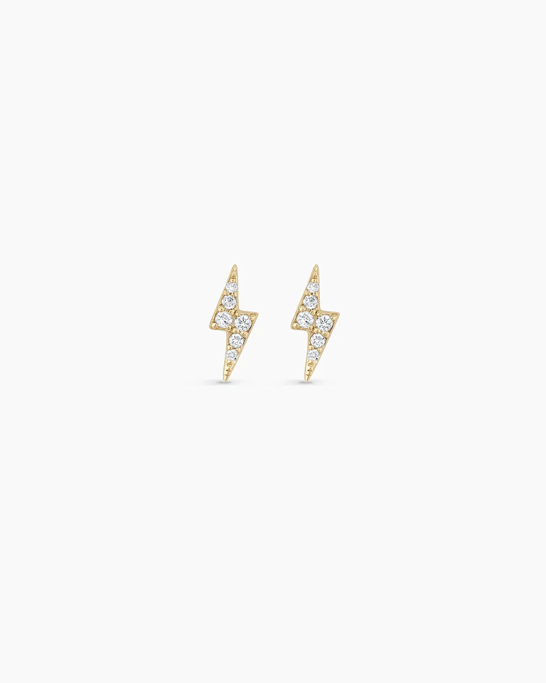 14K Diamond Lightning Studs
