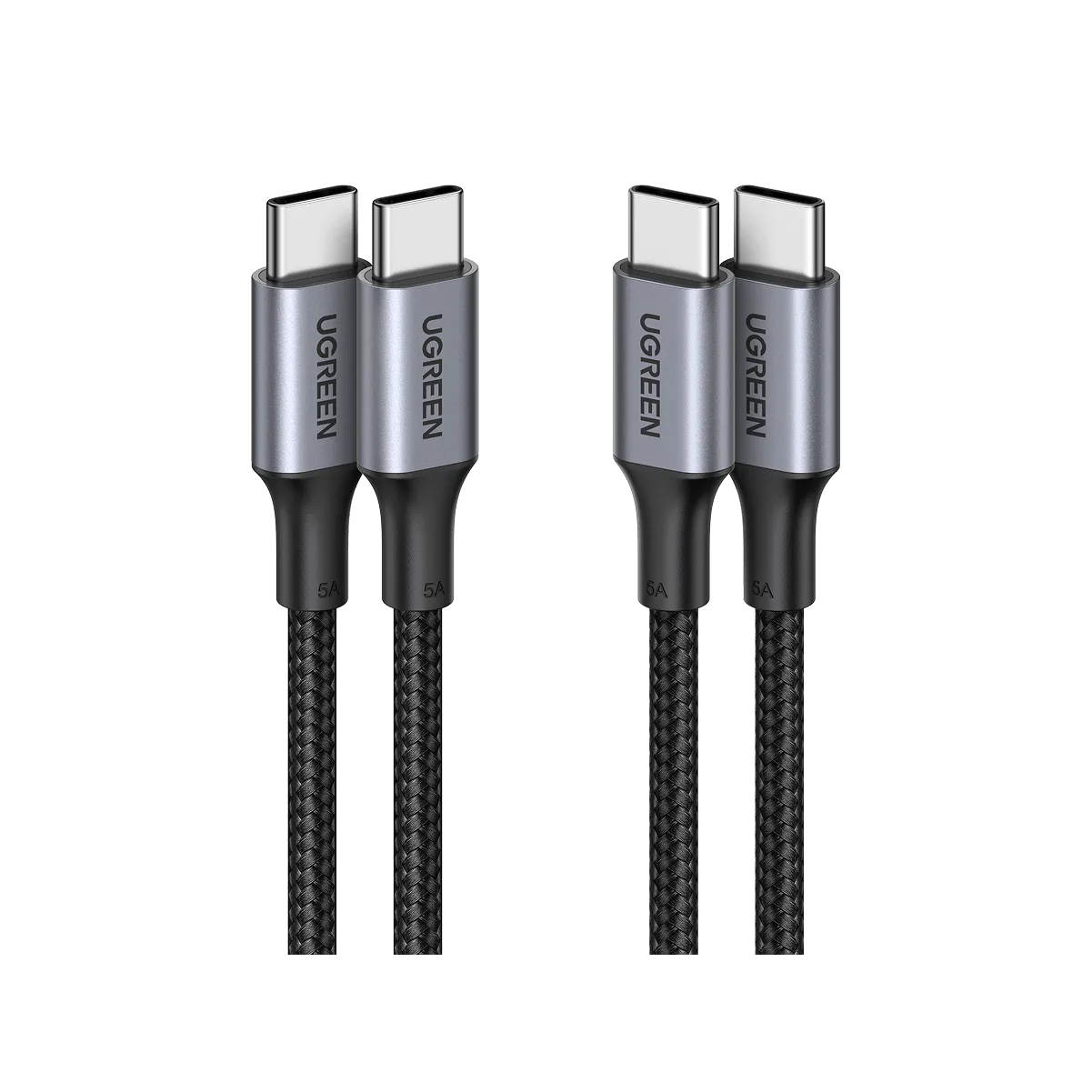 كابل شحن UGREEN 100W USB-C إلى USB-C قطعتان