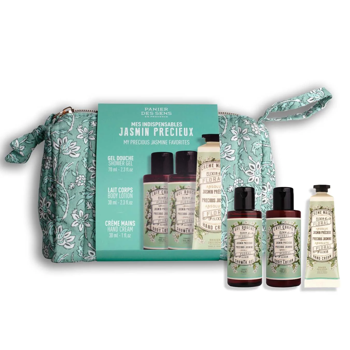 Weekend-Trousse: Jasmin Précieux vs. Pétales d'Iris