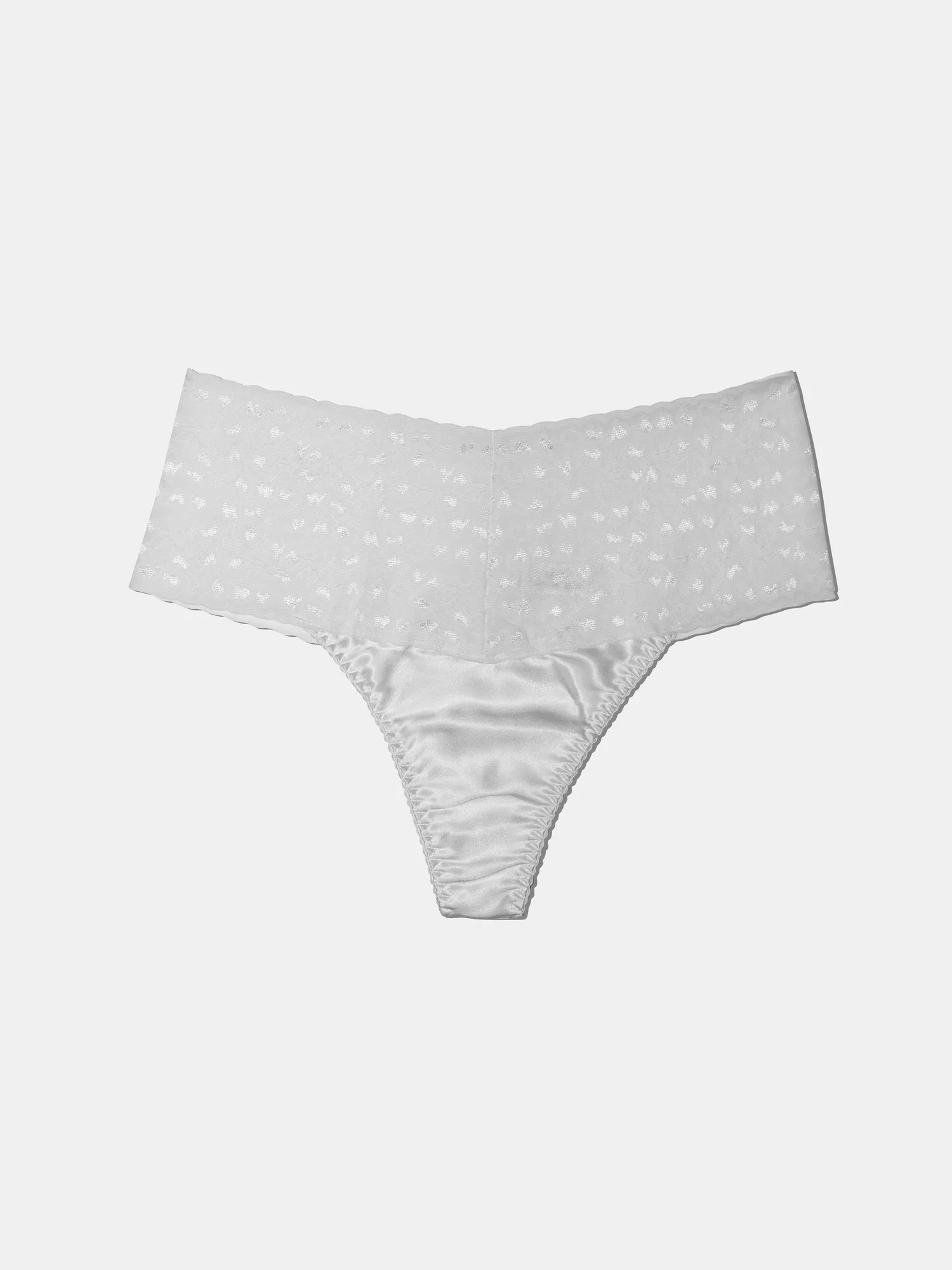 String taille haute en soie - Pearl