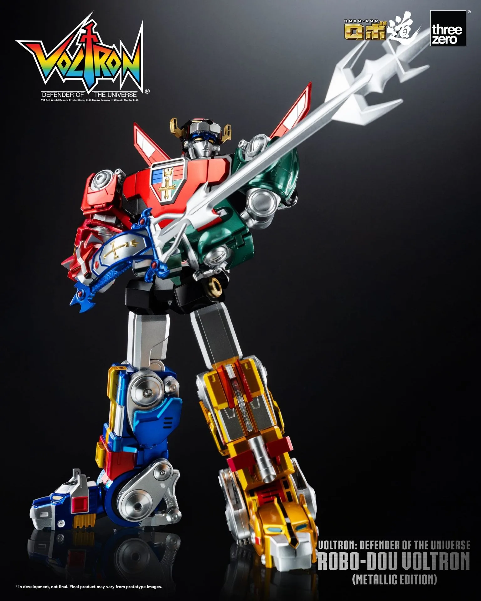 ThreeZero - Voltron: Defender of the Universe ROBO-DOU Voltron (الإصدار المعدني)