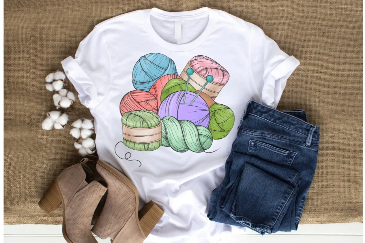Knitty Tees- Yarn themed tshirts for knitters and crocheters