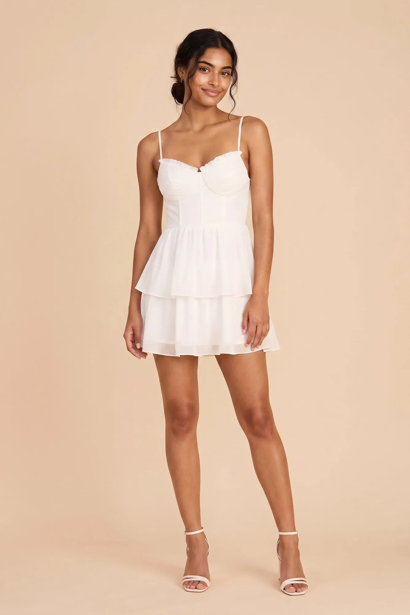 Lila Chiffon Dress - White