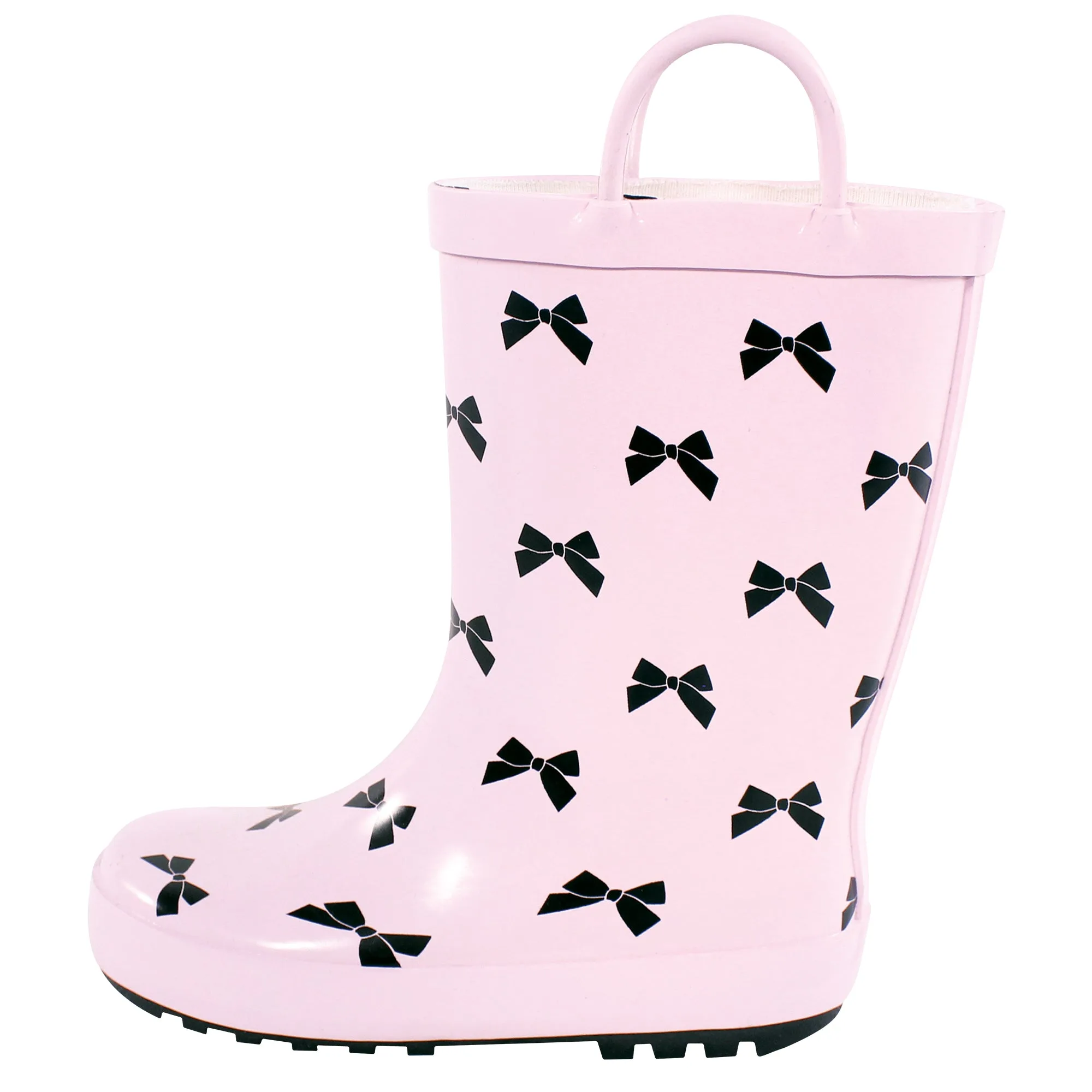 Hudson Baby Rain Boots, Pink Black Bow