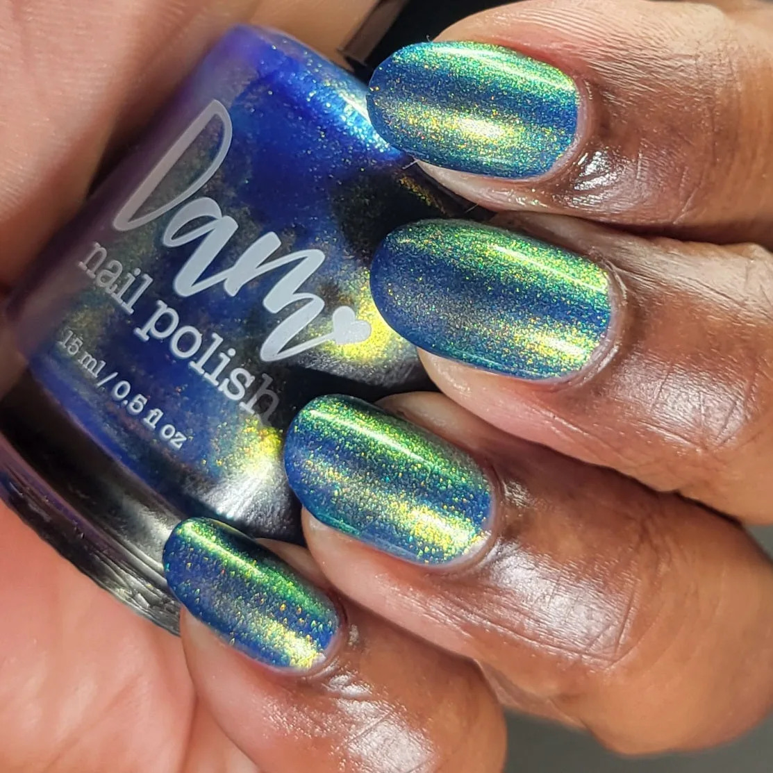Carnival - Blue Nail Polish with Gold Shimmer - Celebraciones en España Trio