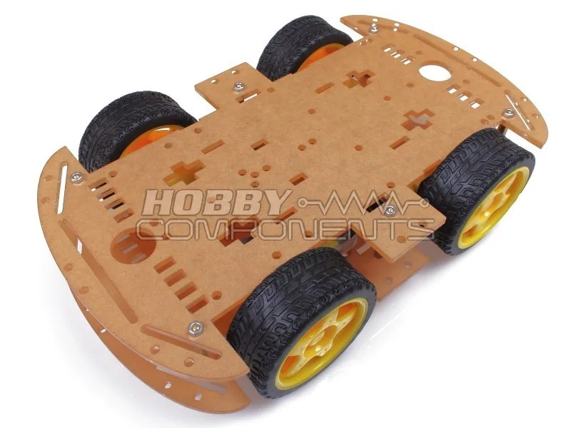 4 Wheeled Robot Smart Car Chassis Kit DC 3V 5V 6V suitable for Arduino