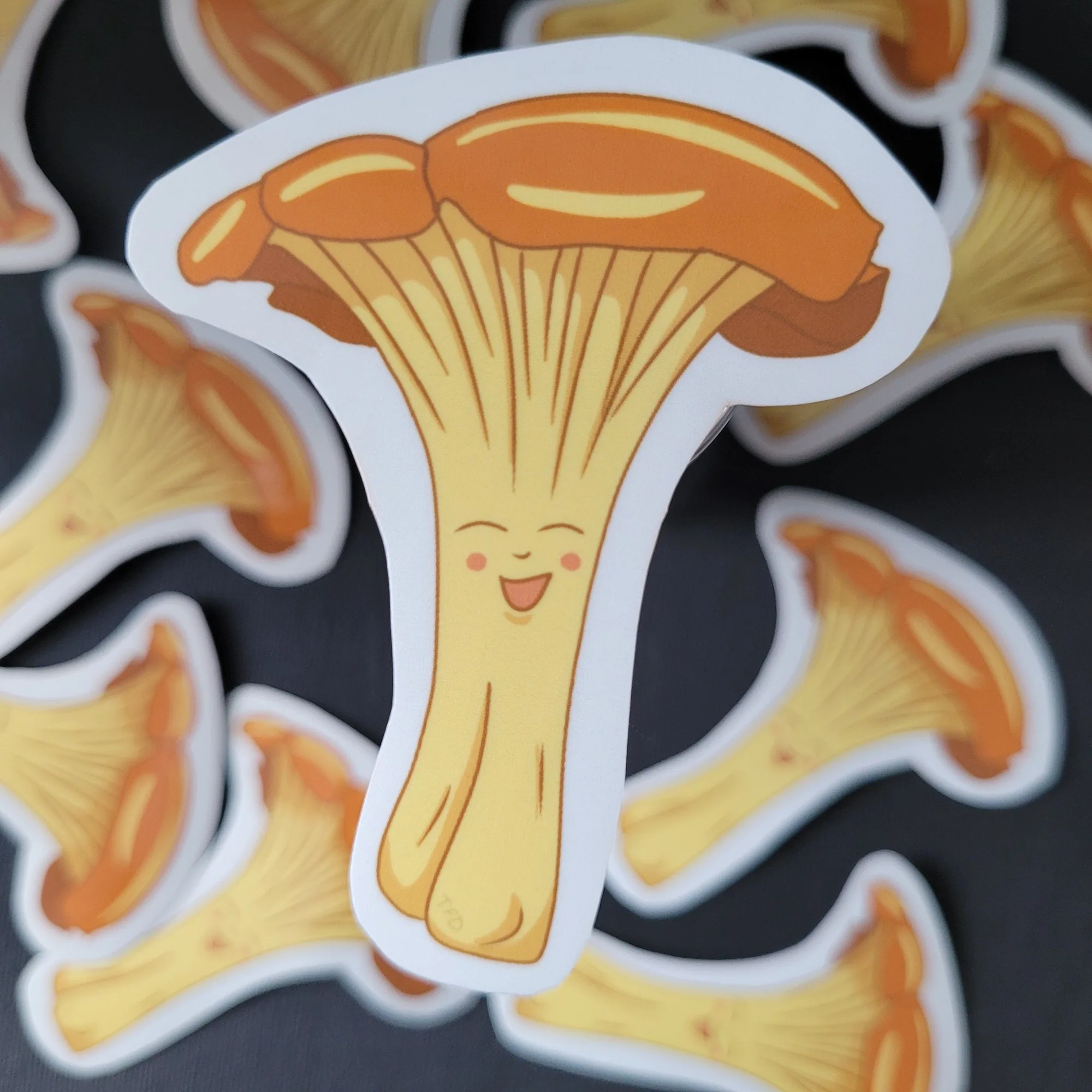 Chanterelle Mushroom | Waterproof Vinyl Sticker