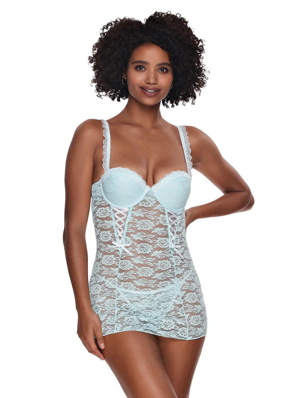 Jezebel by Felina Rachel Chemise Push Up Lace Lingerie