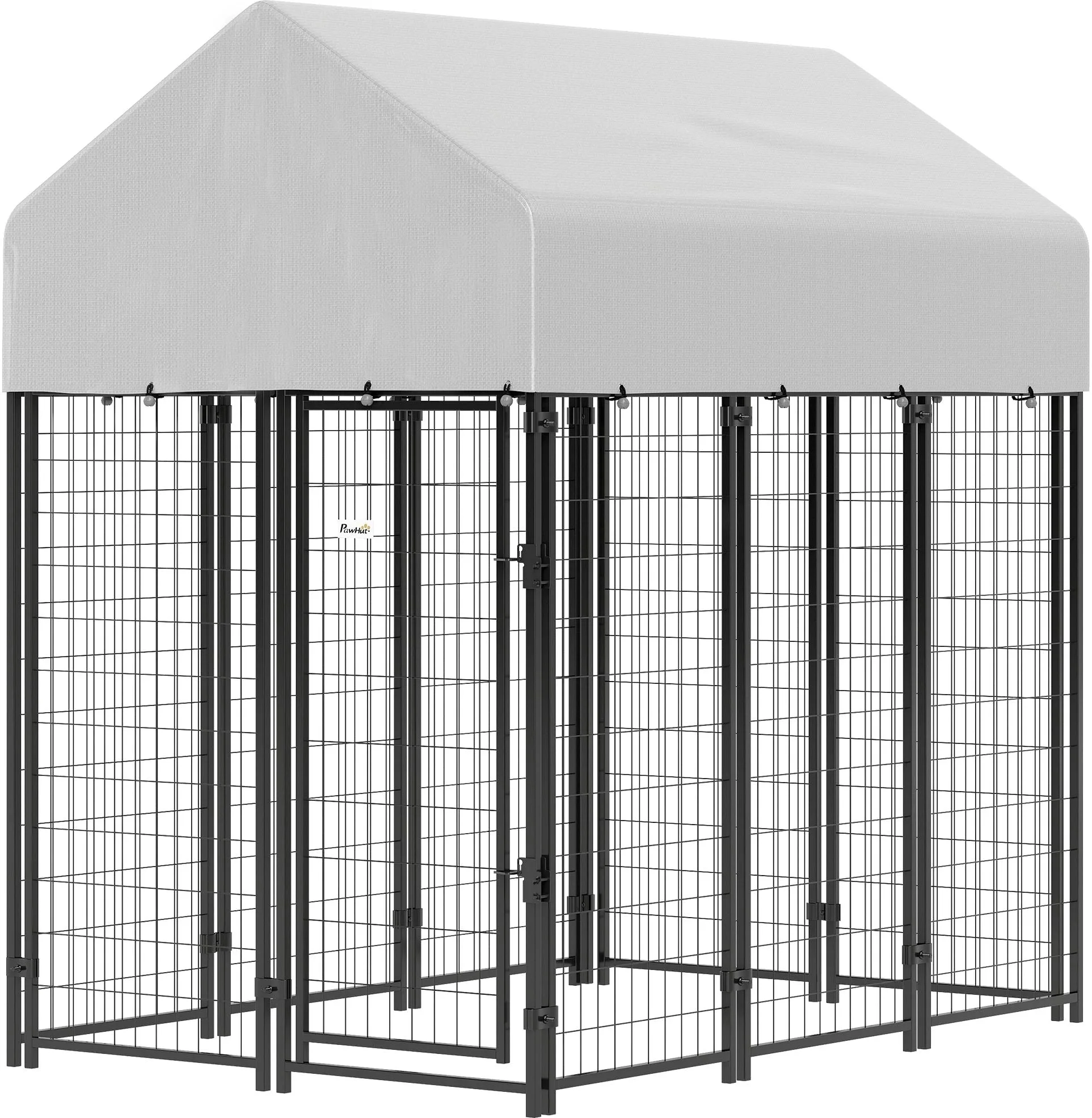 Outdoor Dog Kennel with Roof, 6 X 6' Heavy Duty Welded Wire Dog with Roof