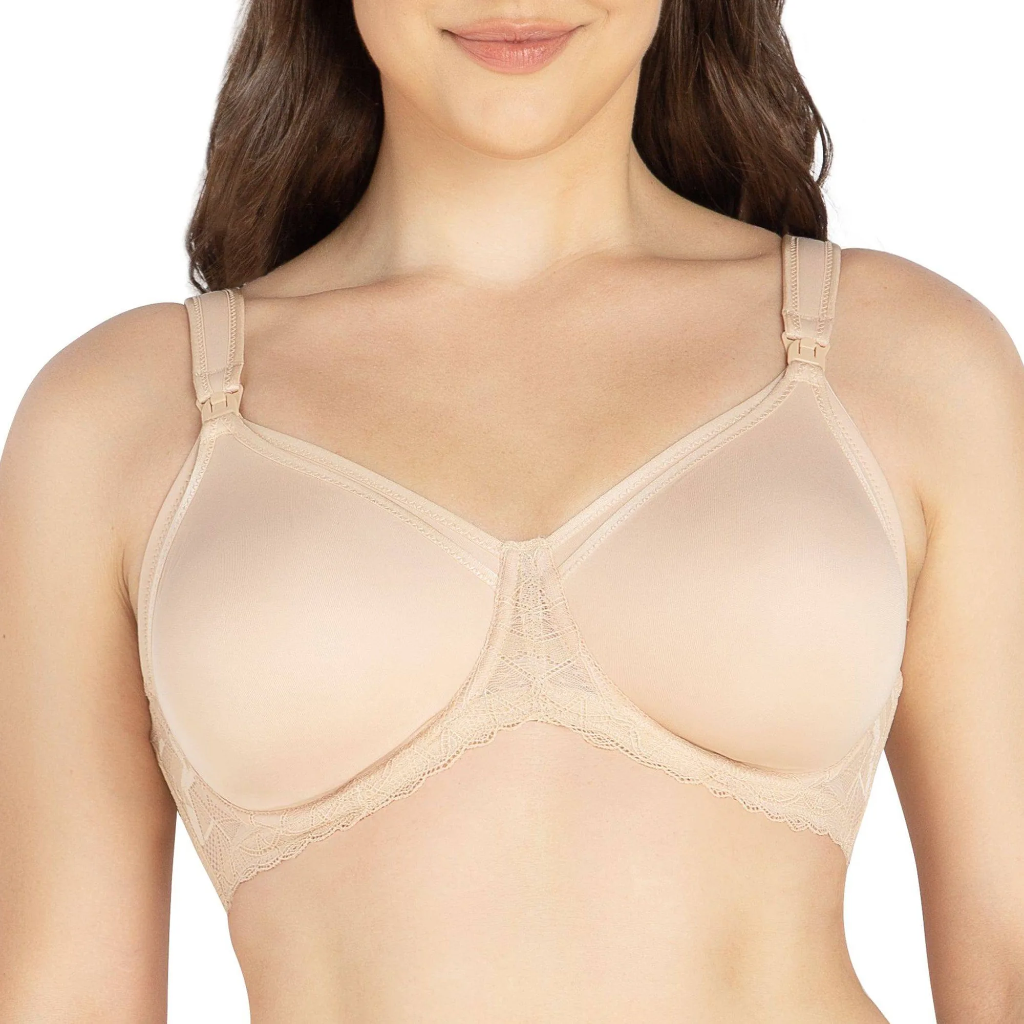 Reggiseno per allattamento con ferretto Leila per seno pieno - Nude
