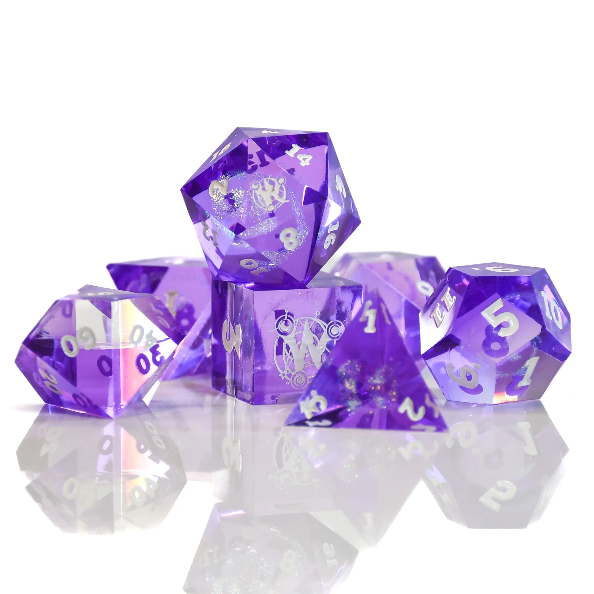 Pre-Order|| Sharp-Edge Resin Dice Set | Wizard101 x Misty Mountain Gaming