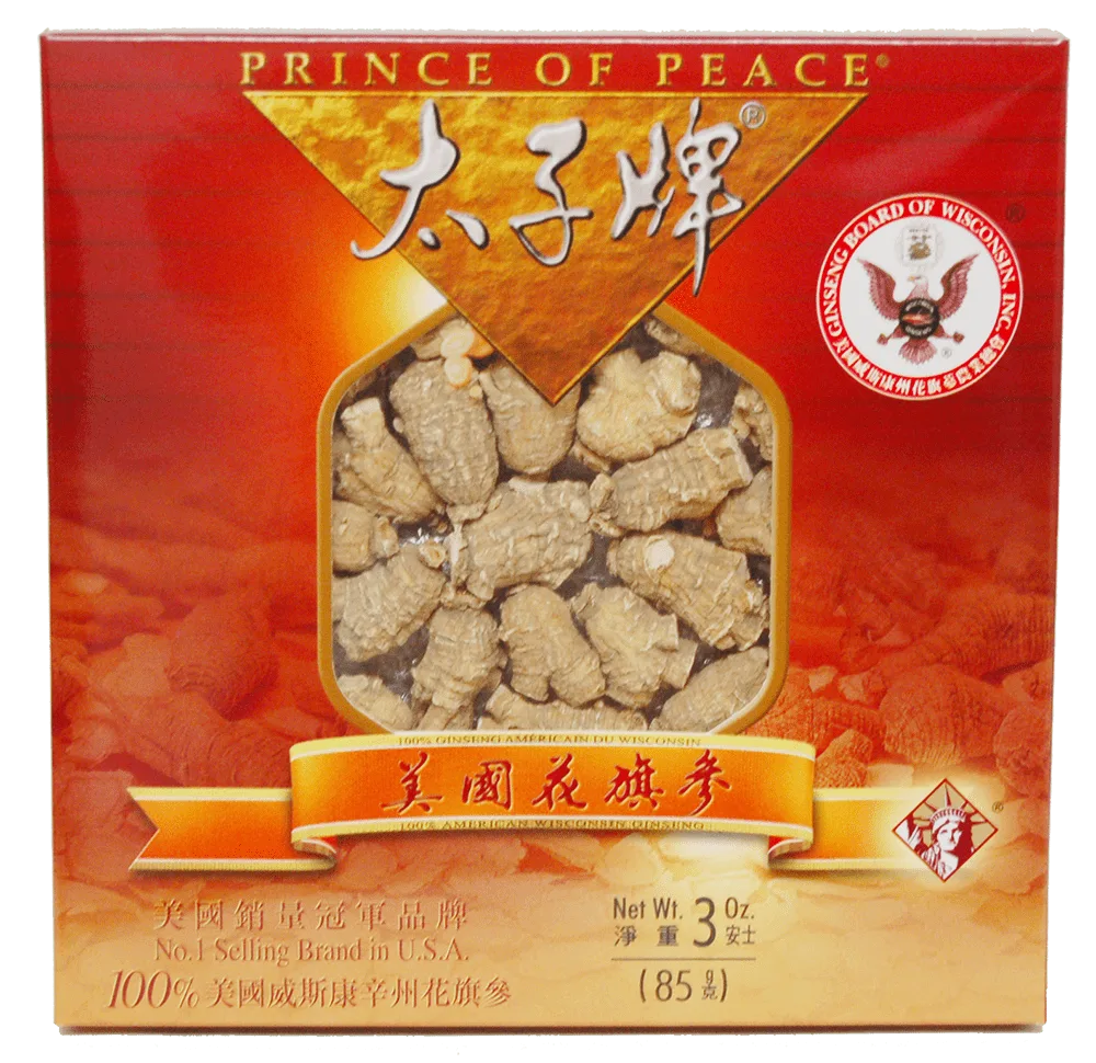 Prince of Peace żeń-szeń amerykański z Wisconsin, średnie okrągłe korzenie, 3 oz