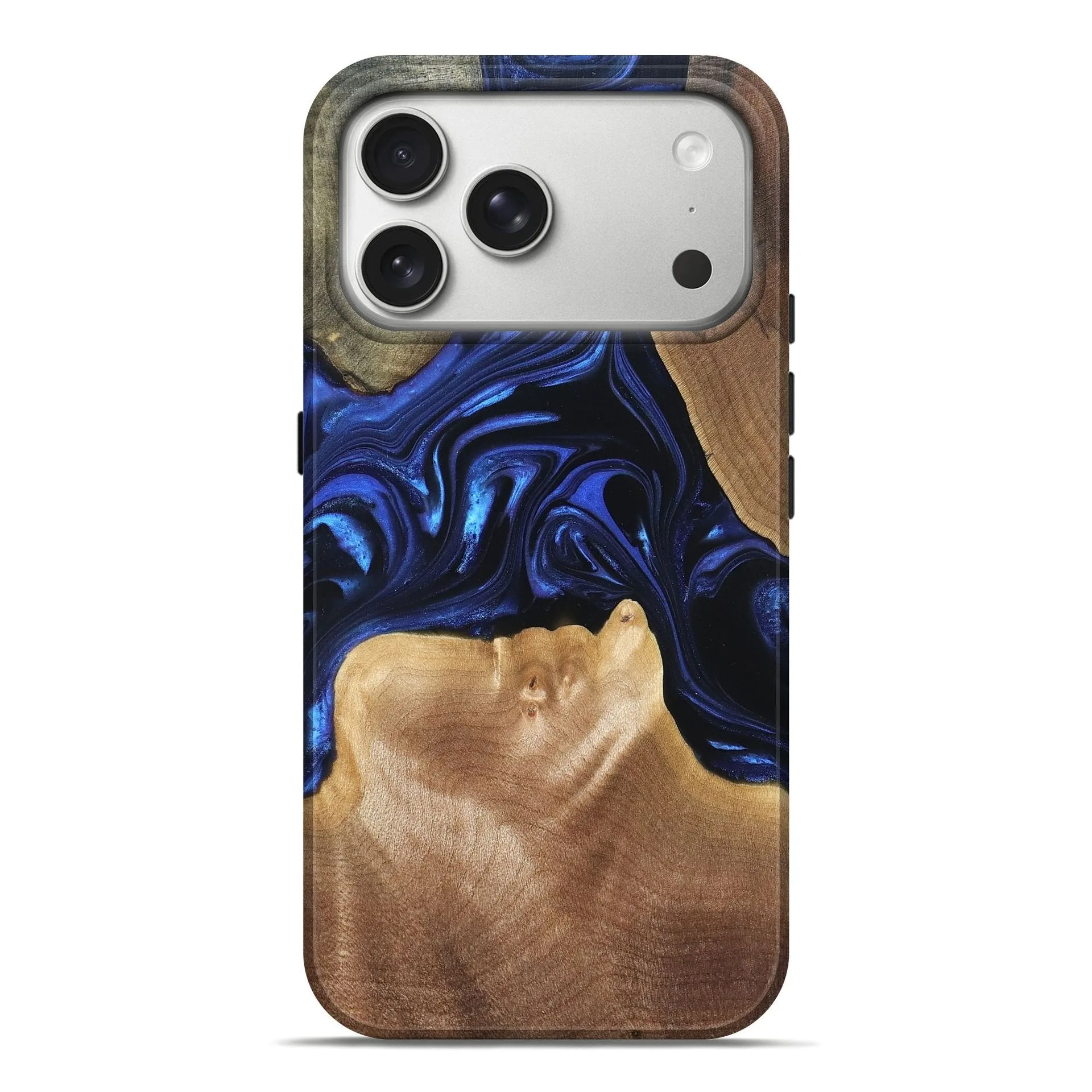 iPhone 17 Pro Max Wood Live Edge Case: Blue Edition Features