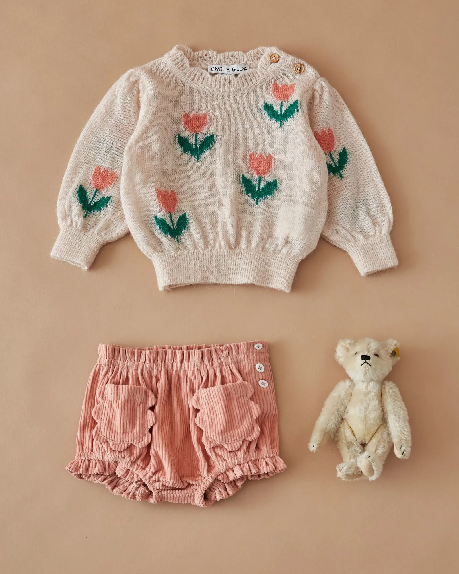 Bloomer - Velours côtelé rose