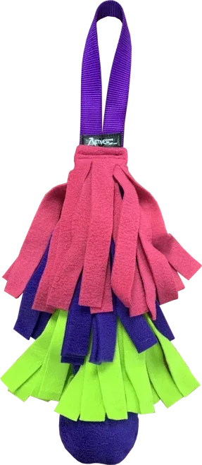 51 Fleece Tails Tug w/Squeaker Ball