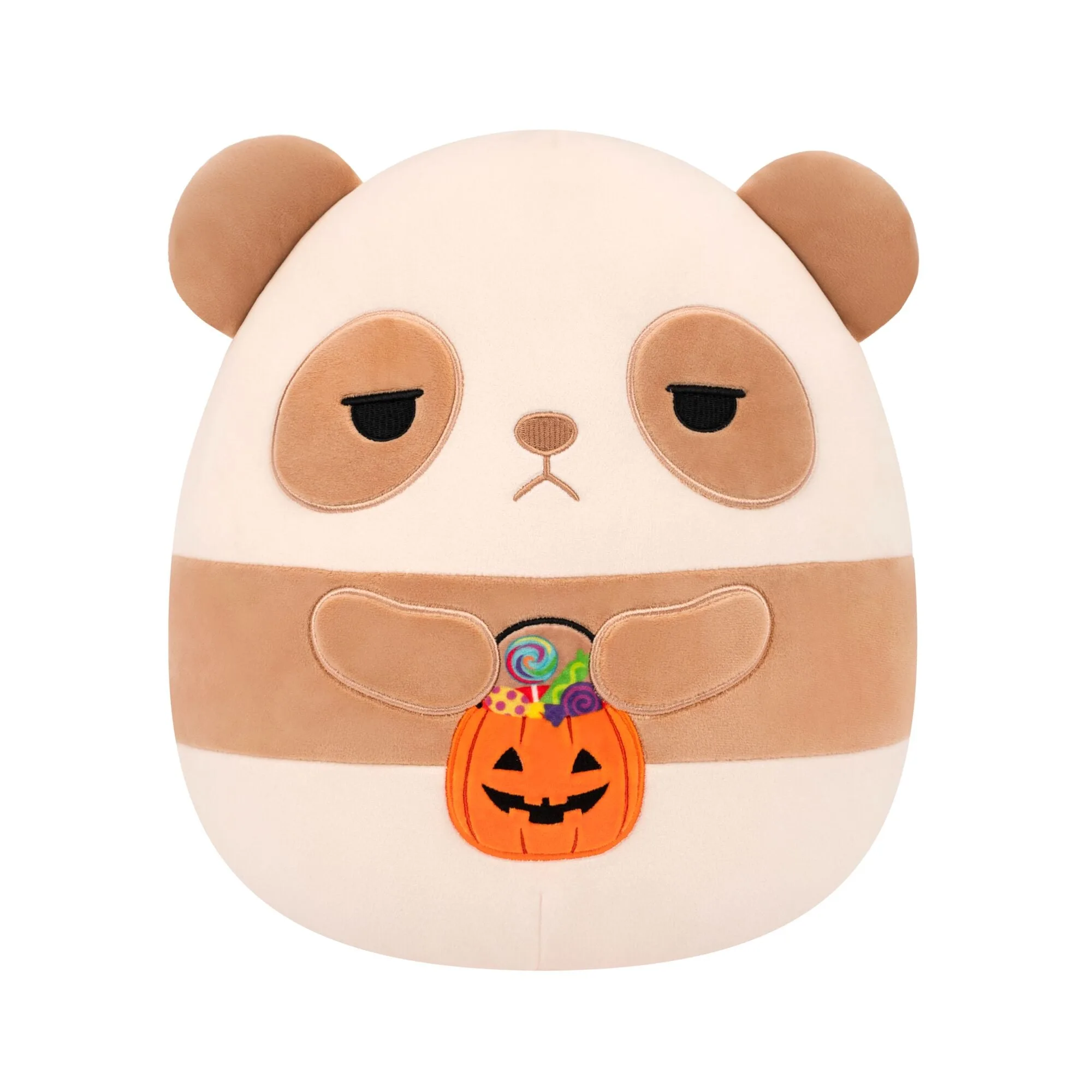 12-Zoll Guerra der braune Panda mit Süßigkeiten-Eimer