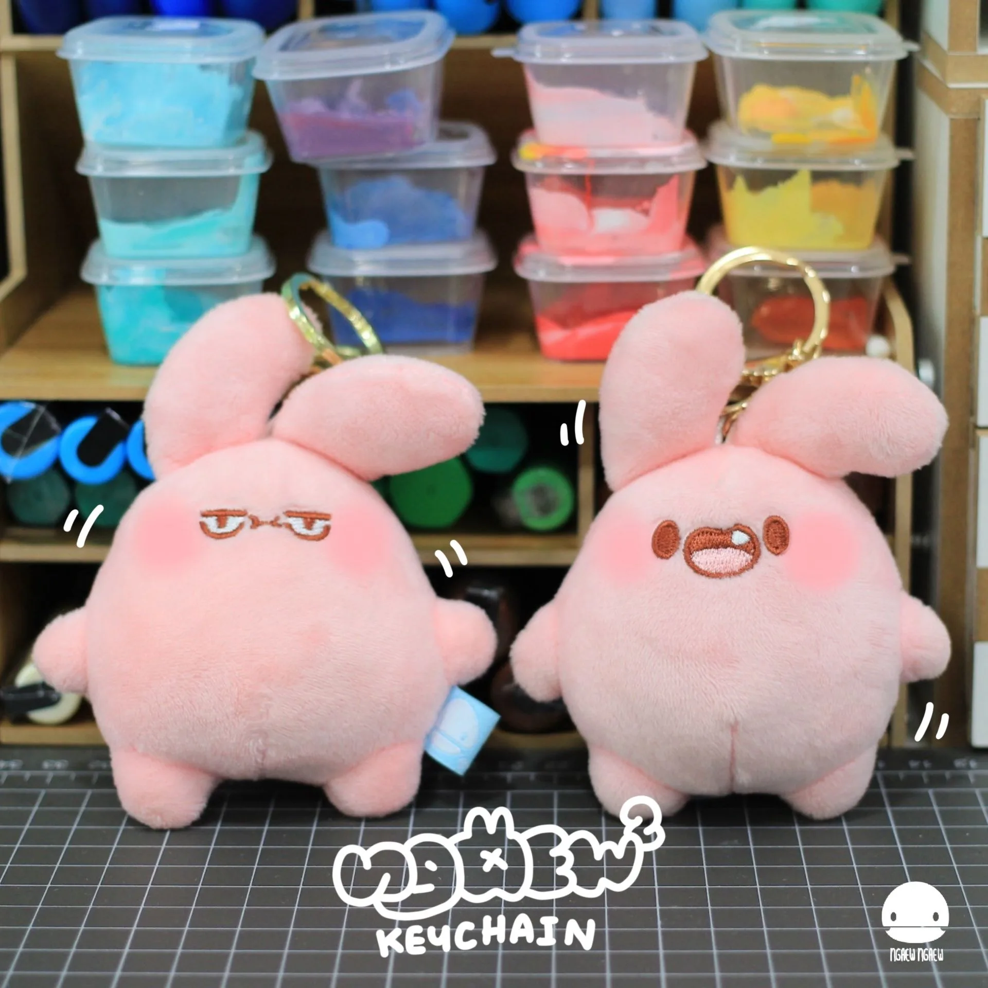 Ngaew Ngaew Plush Keychain