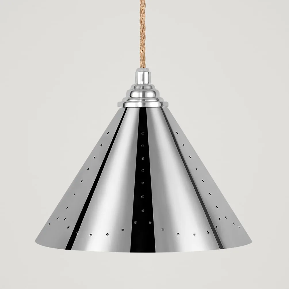 VESPER Conical Pendant Light - Polished Nickel