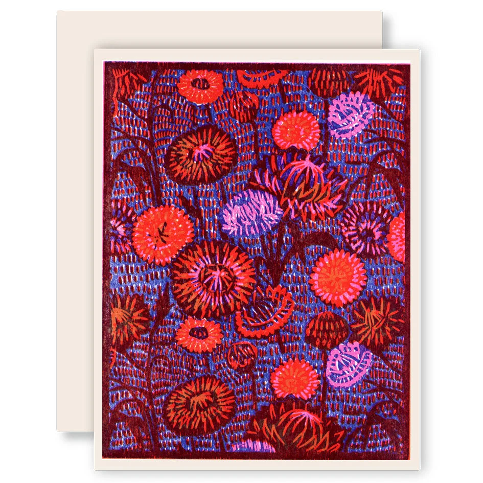 Strawflower (Orange) Everyday Letterpress Card