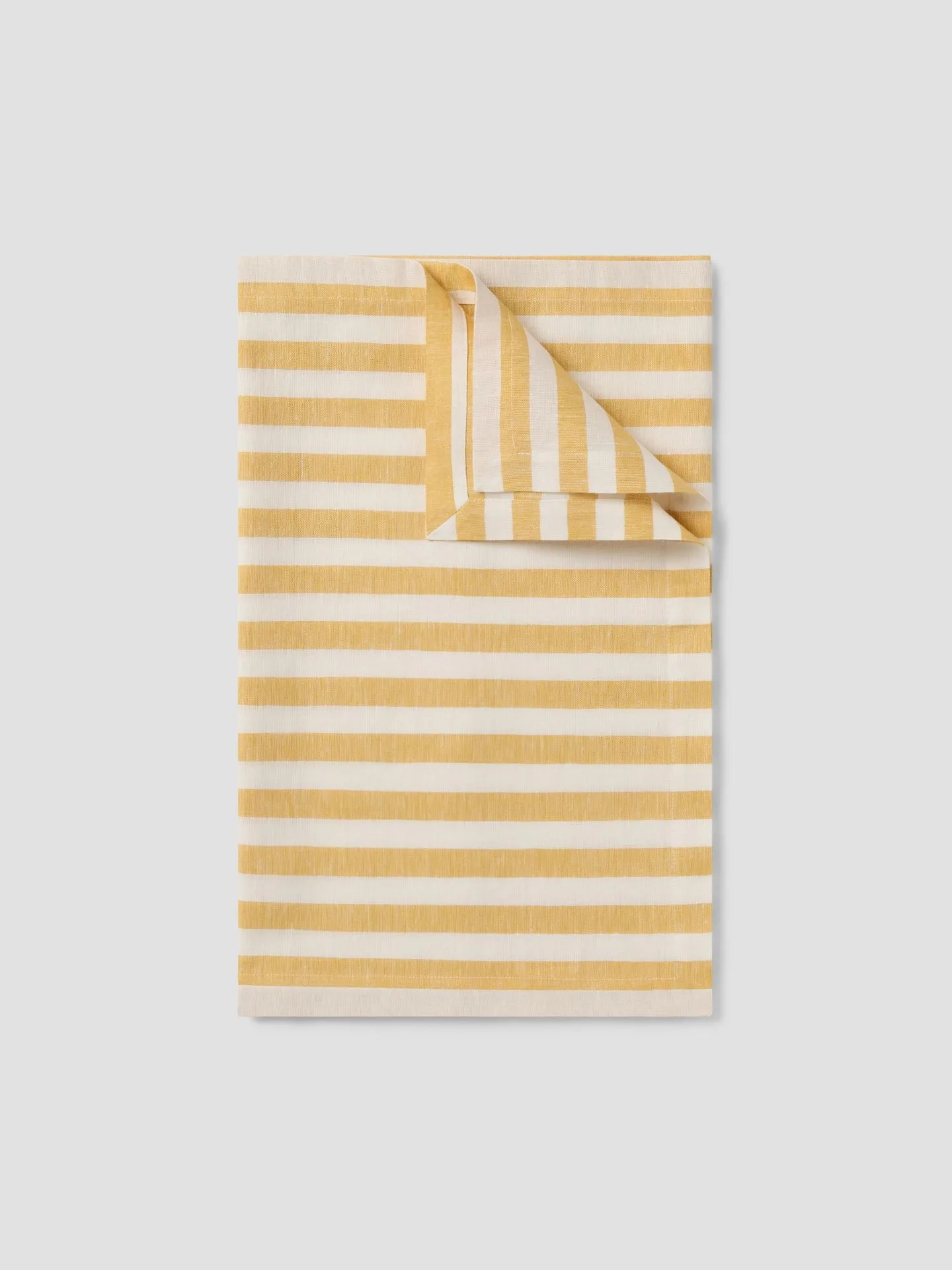 Honey Pembroke Stripe Linen Blend Table Runner