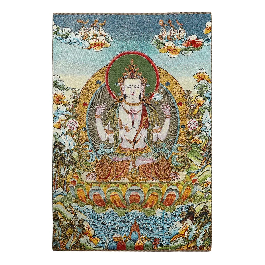 Jedwabny Haft Tybetańska Thangka