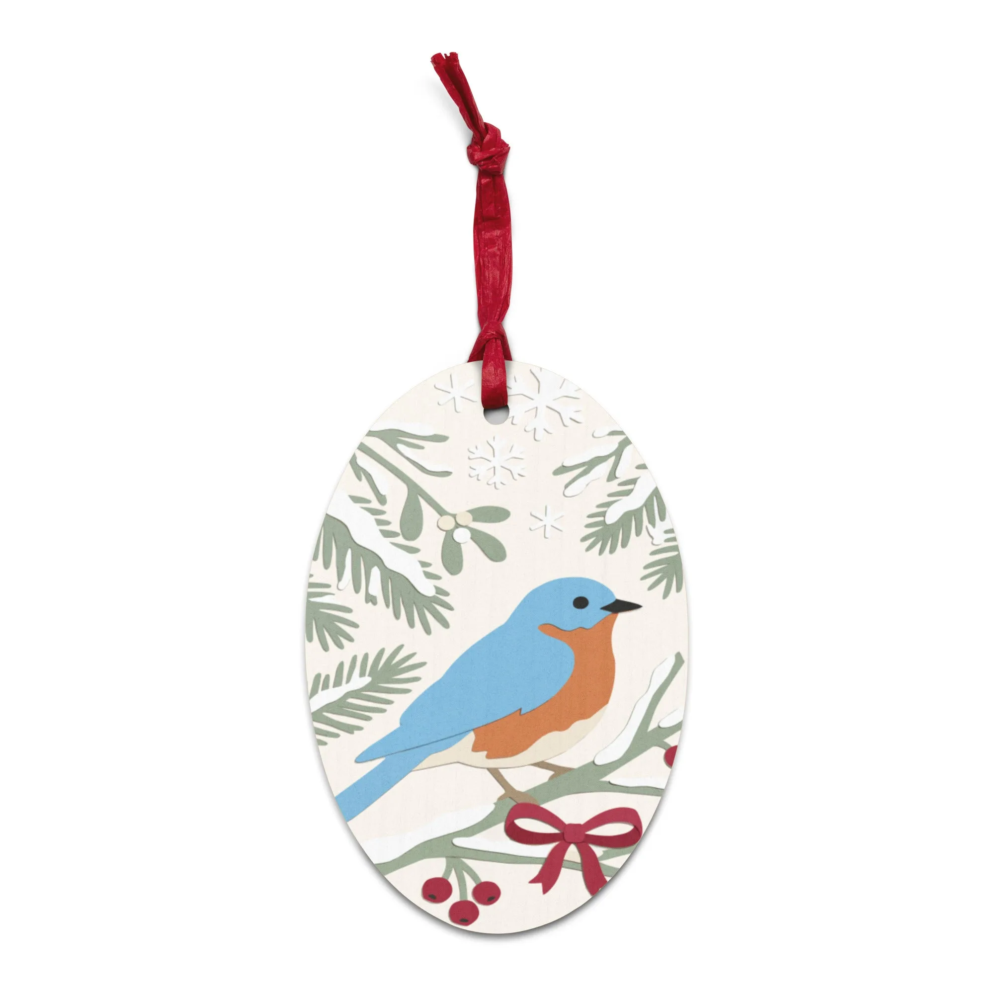 Bluebird houten ornament