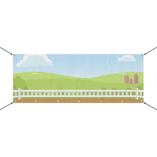Faixa Pequena Paisagem Aussie Blue Pup Personalizada 1,2m x 0,6m