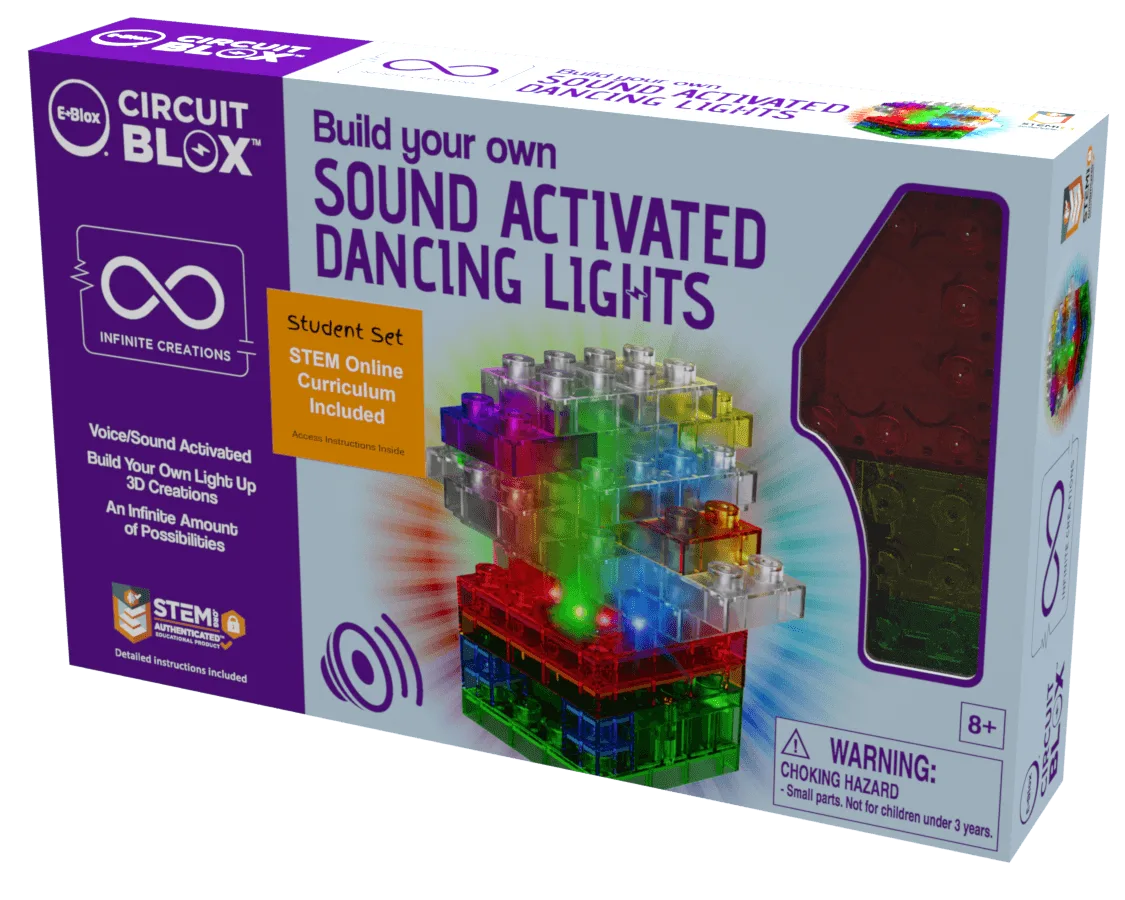 Circuit Blox™ Luces de baile activadas por sonido Set para estudiante - E-Blox®