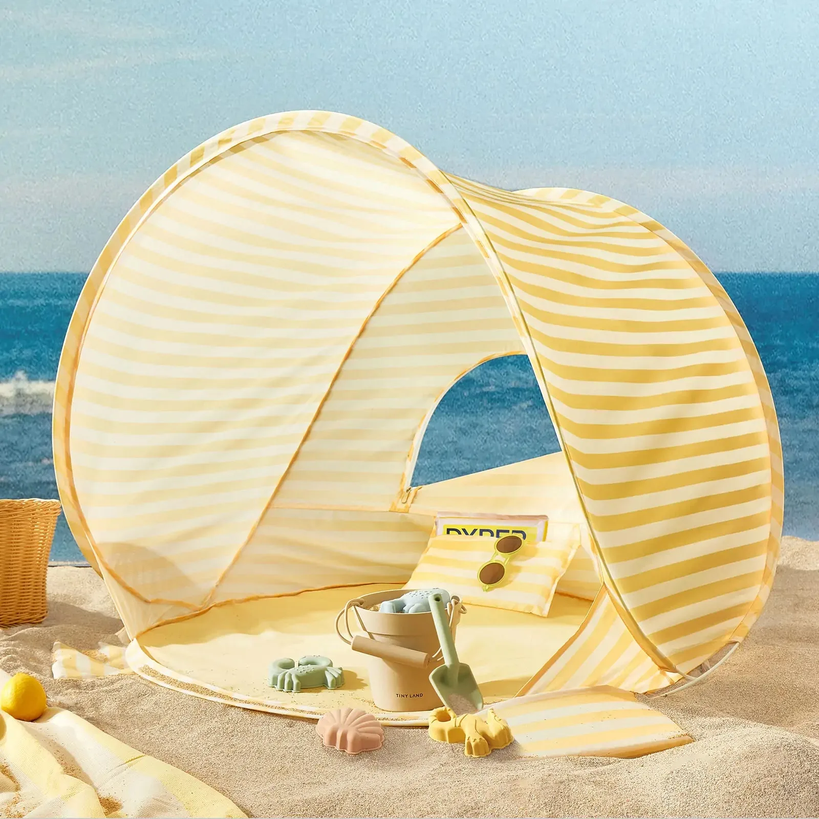 Tiny Land® Komplettset Strandspielzeug & Strandzelt