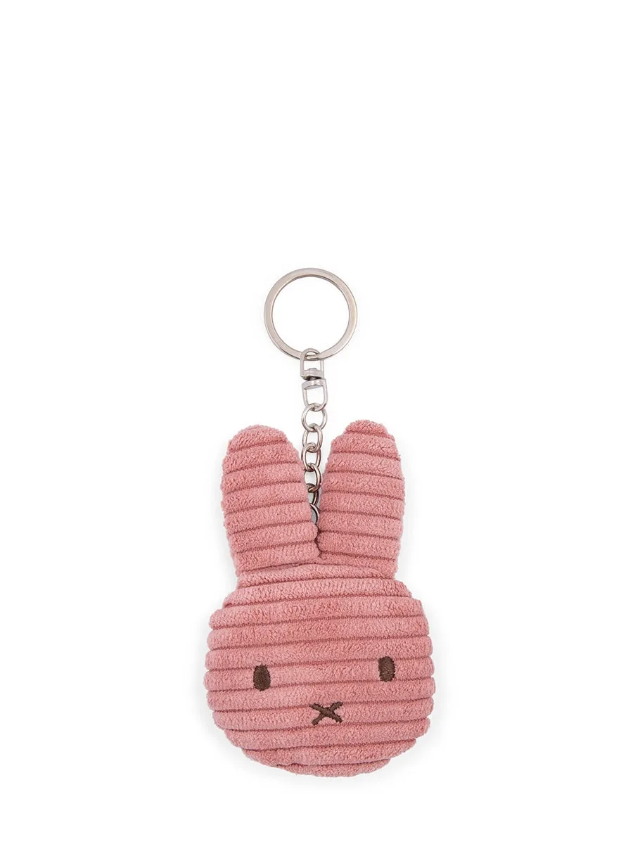 Llavero Miffy plano ECO pana - 10 cm - 4 | Rosa empolvado