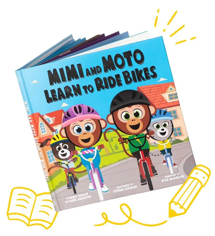 Mimi og Moto lærer å sykle – barnebok