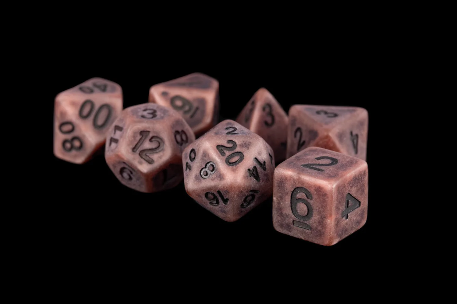 Ancient Copper 16mm Resin Poly Dice Set