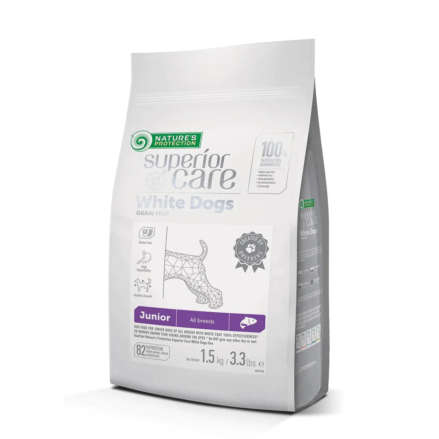 Junior Dogs Food for Light Coat All Breeds with Salmon